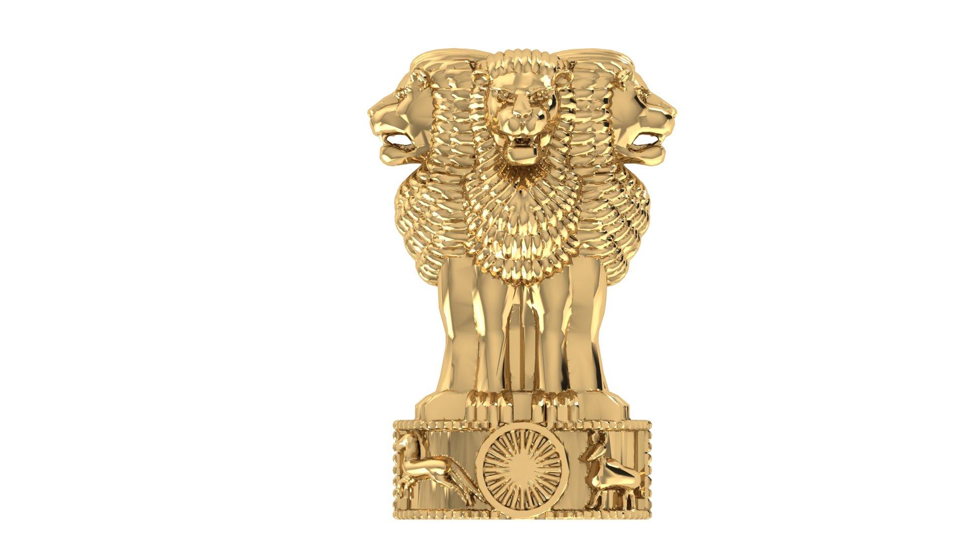 Ashok Stambh Fancy Gold Logo 3D Cad file