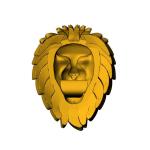 Lion Haed Murti Logo 3D Cad File Gold Of Jewelry
