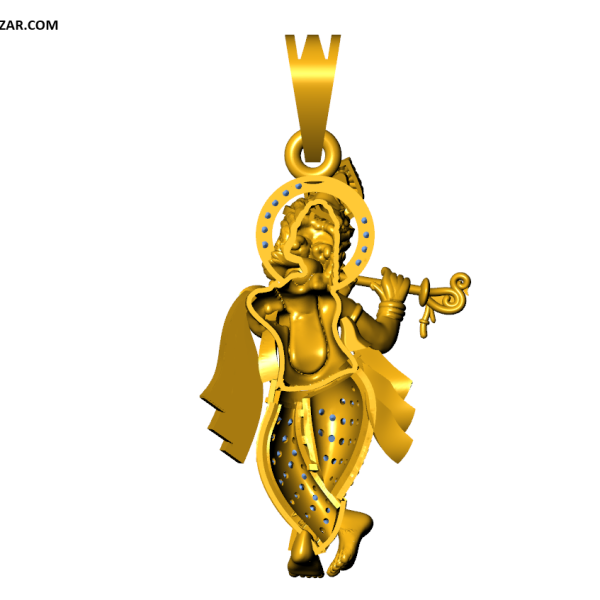 Krishna Gold Pendant 3dm Cad File