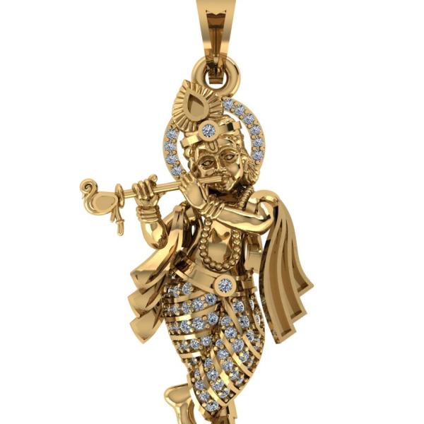 Krishna Gold Pendant 3dm Cad File