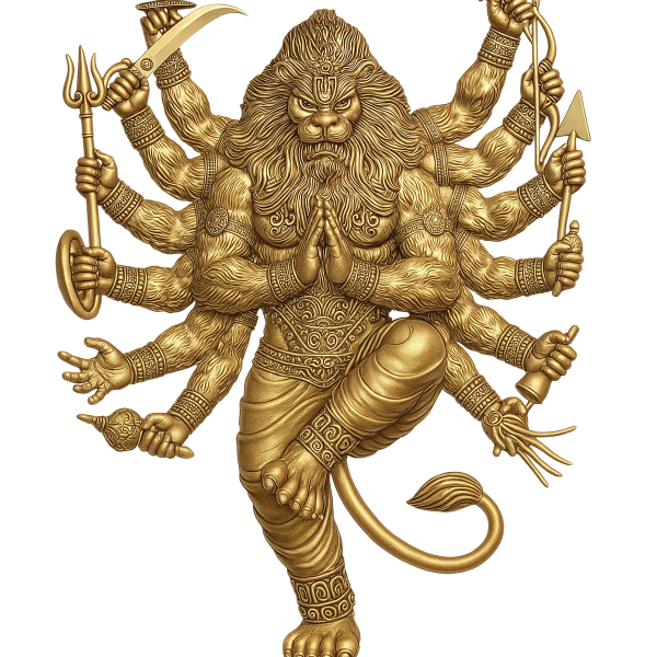Narasimha Deva 3D Gold Model 3d Print Design Cad File