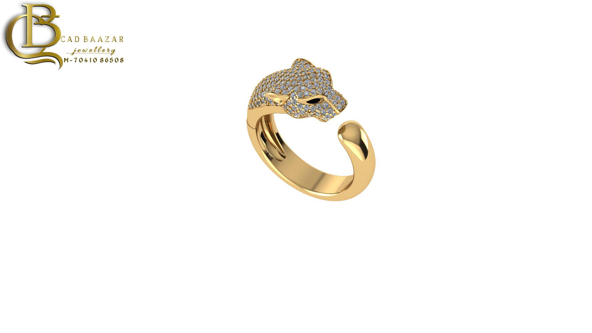 Panther Men's Ring 3D Ring Models STL Files